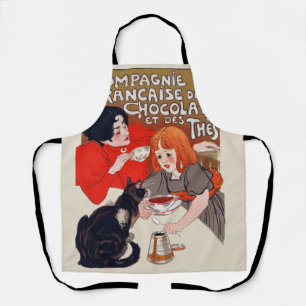 French Chocolate Party Steinlen Art Apron