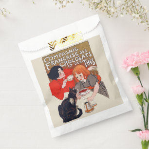 French Chocolate Party Steinlen Art Favour Bags