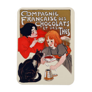 French Chocolate Party Steinlen Art Magnet
