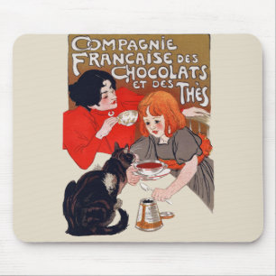 French Chocolate Party Steinlen Art Mouse Mat