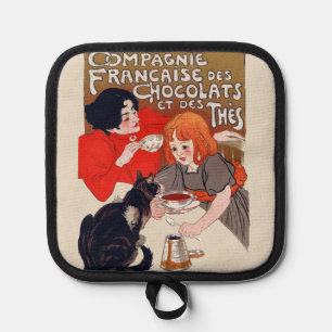French Chocolate Party Steinlen Art Pot Holder