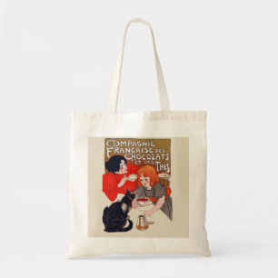 French Chocolate Party Steinlen Art Tote Bag