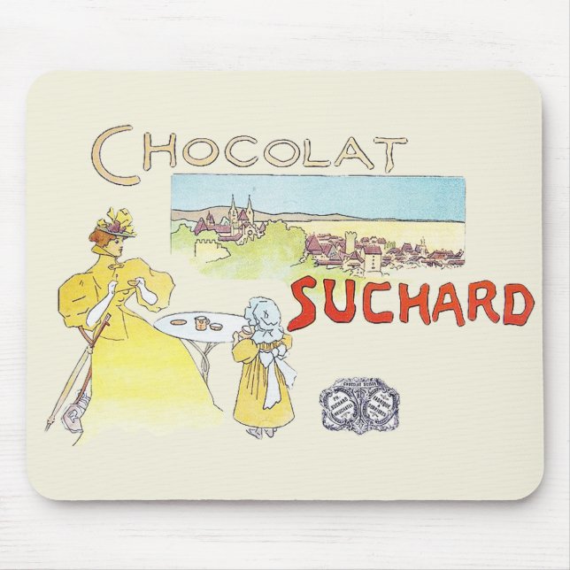 French Chocolate Victorian Candy Sugar Mouse Mat (Front)