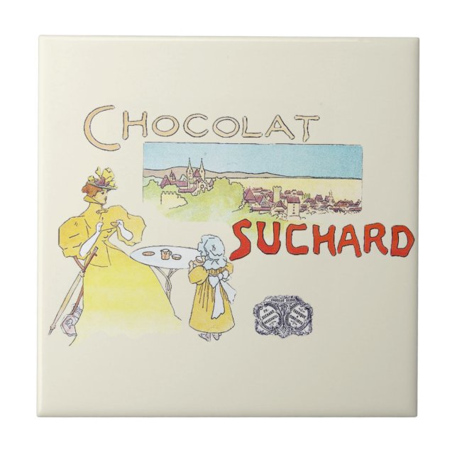 French Chocolate Victorian Candy Sugar Tile (Front)