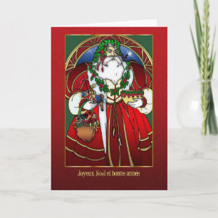 French Christmas Card - Santa Claus -Joyeux Noël
