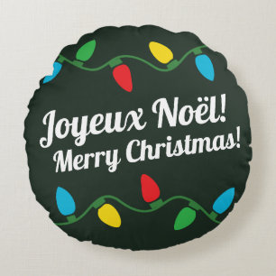 French Christmas Round Cushion