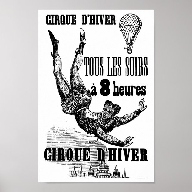 French Circus Acrobat poster Vintage Art (Front)
