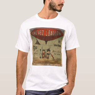 French Circus Poster Of Two Performers In Airship T-Shirt