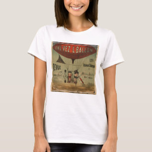 French Circus Poster Of Two Performers In Airship T-Shirt