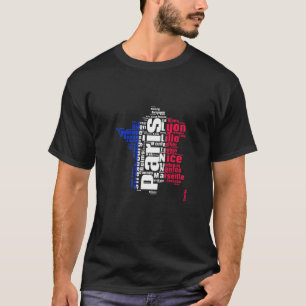 French Cities France Love Flag Map T-Shirt