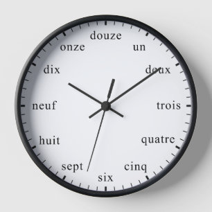 French Clock - France Time Hours Counting Numbers
