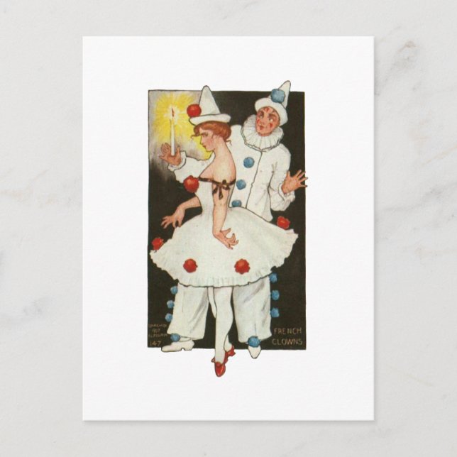 French Clowns Postcard (Front)