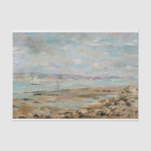 French Coastal Landscape with Sailing Boats        Tissue Paper