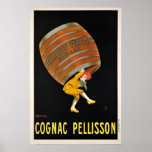 French Cognac Ads Art Deco Vintage Poster<br><div class="desc">REPRO. print of an advertising (ads) poster designed by Cappiello for French Cognac Pellisson Père & Co, circa 1907. Digitally refurbished to bring out the original colours, even better and fix as many imperfections as possible. This art piece would look great when framed in the home, office, bar, cafe, pub...</div>