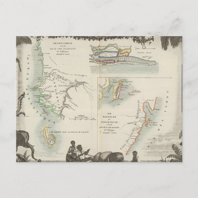 French Colonies in Africa Postcard (Front)