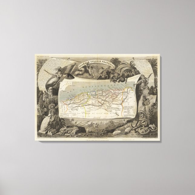 French colony Algeria Canvas Print (Front)