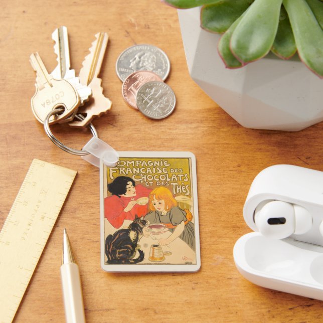 French Company of Chocolates and Teas, Art Nouveau Key Ring (Desk)