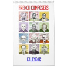 French Composers - Wall Calendar