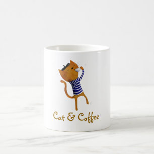 French Cool Cat Coffee Mug