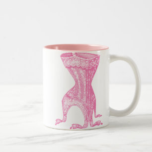 French Corset Pink Two-Tone Coffee Mug