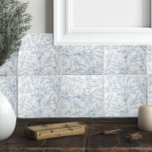 French Cottage Blue and White Floral Tile<br><div class="desc">With a romantic dusty blue and white floral design these tiles are reminiscent of French cottages and cosy spaces. A unique addition to kitchen or bathroom backsplashes.</div>