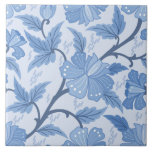 French Cottage Blue Periwinkle Floral Tile<br><div class="desc">With a romantic periwinkle blue floral design these tiles are reminiscent of French cottages and cosy spaces. A unique addition to kitchen or bathroom backsplashes.</div>
