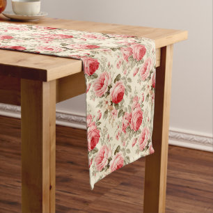 French Cottage Elegance: Shabby Chic Long Table Runner