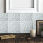 French Cottage Sage Green Blue Floral Tile<br><div class="desc">With a romantic sage green and blue forget me not floral design these tiles are reminiscent of French cottages and the riviera,  perfect for creating cosy spaces.</div>