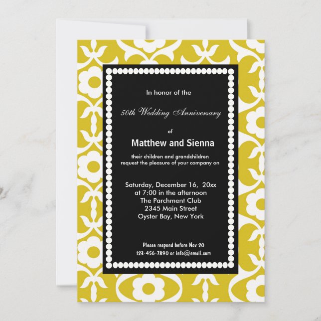 French Country Anniversary Invitation (Front)