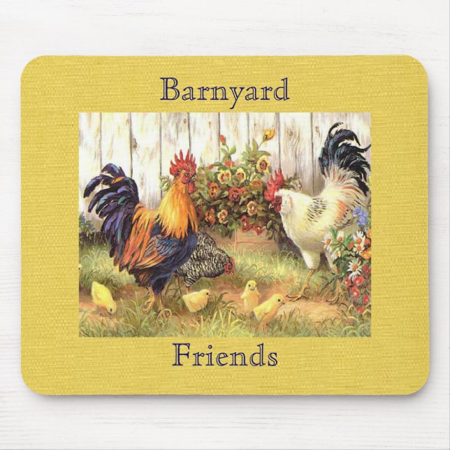 French Country Barnyard Friends Mousepad (Front)