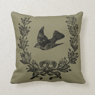 French Country Bird Throw Pillow 16" x 16"
