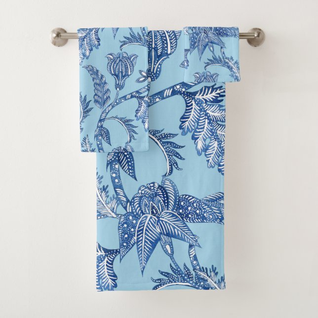 French Country Blue Bath Towel Set (Insitu)