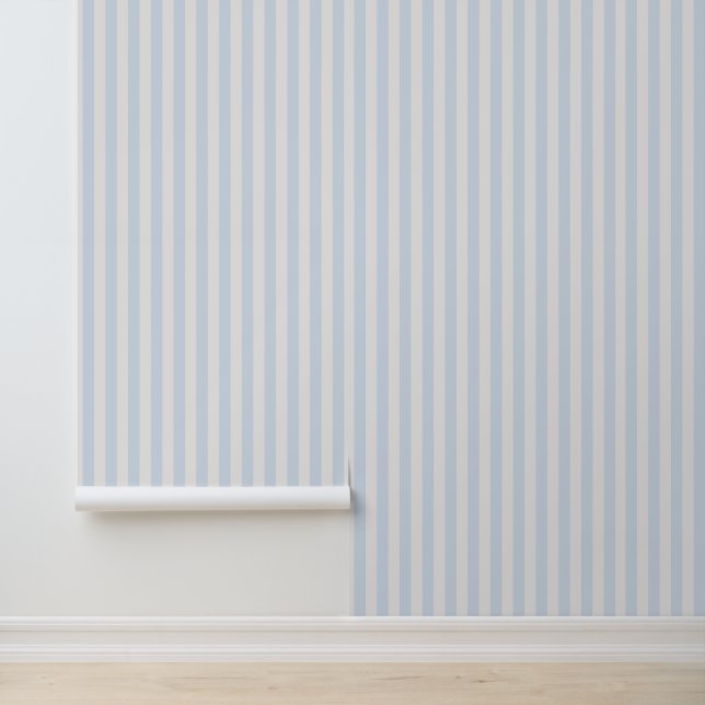 French country blue stripes wallpaper  (Application)