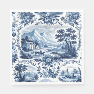 French Country Blue Toile Napkin