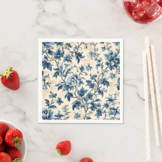 French Country Blue Toile Napkin