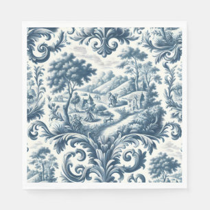 French Country Blue Toile Napkin