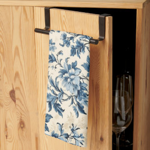 French Country Blue Toile Tea Towel