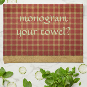 French Country Brick Mustard American MoJo Kitchen Tea Towel