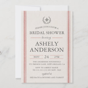 French Country Bridal Shower Invitation Card