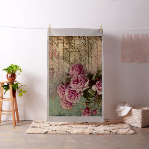 French country chic,shabby chic, pink roses, flora fabric