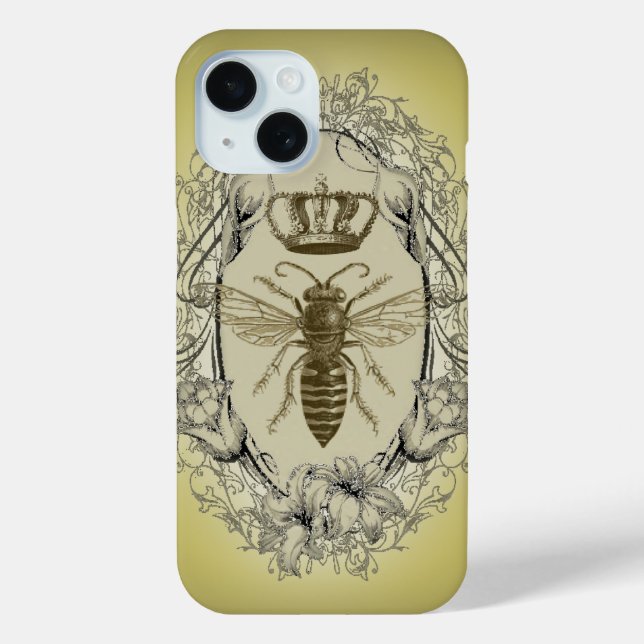 french country chic victorian crown queen bee Case-Mate iPhone case (Back)