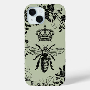 french country chic victorian crown queen bee iPhone 15 case