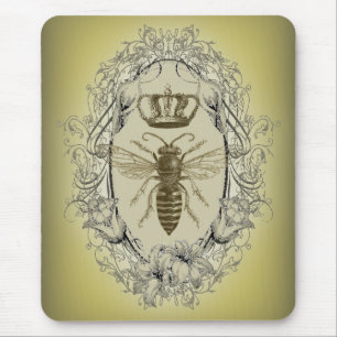 french country chic victorian crown queen bee mouse mat