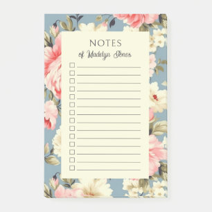 French Country Cottage Garden Floral Post-it Notes