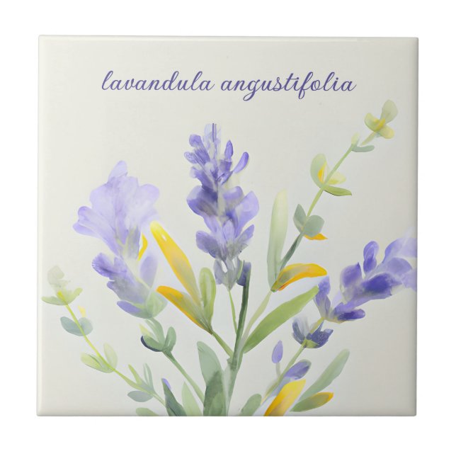 French Country Decor Lavender  Tile (Front)