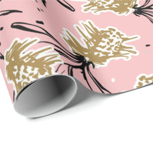French country Ditsy Cottage Floral - kamo pink Wrapping Paper