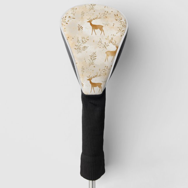 French Country Fawn Pattern Golf Head Cover (Front)