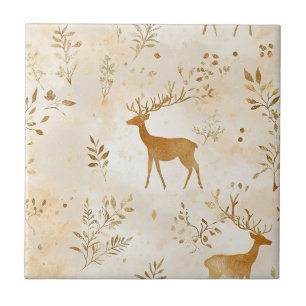 French Country Fawn Pattern Tile