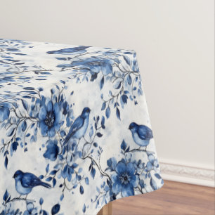 French Country Floral With Birds Tablecloth