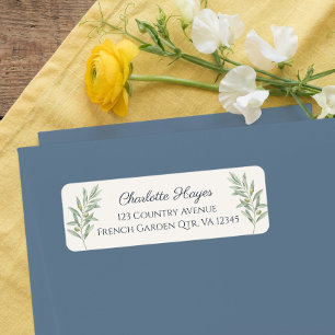 French Country Garden Olive Branch Return Address